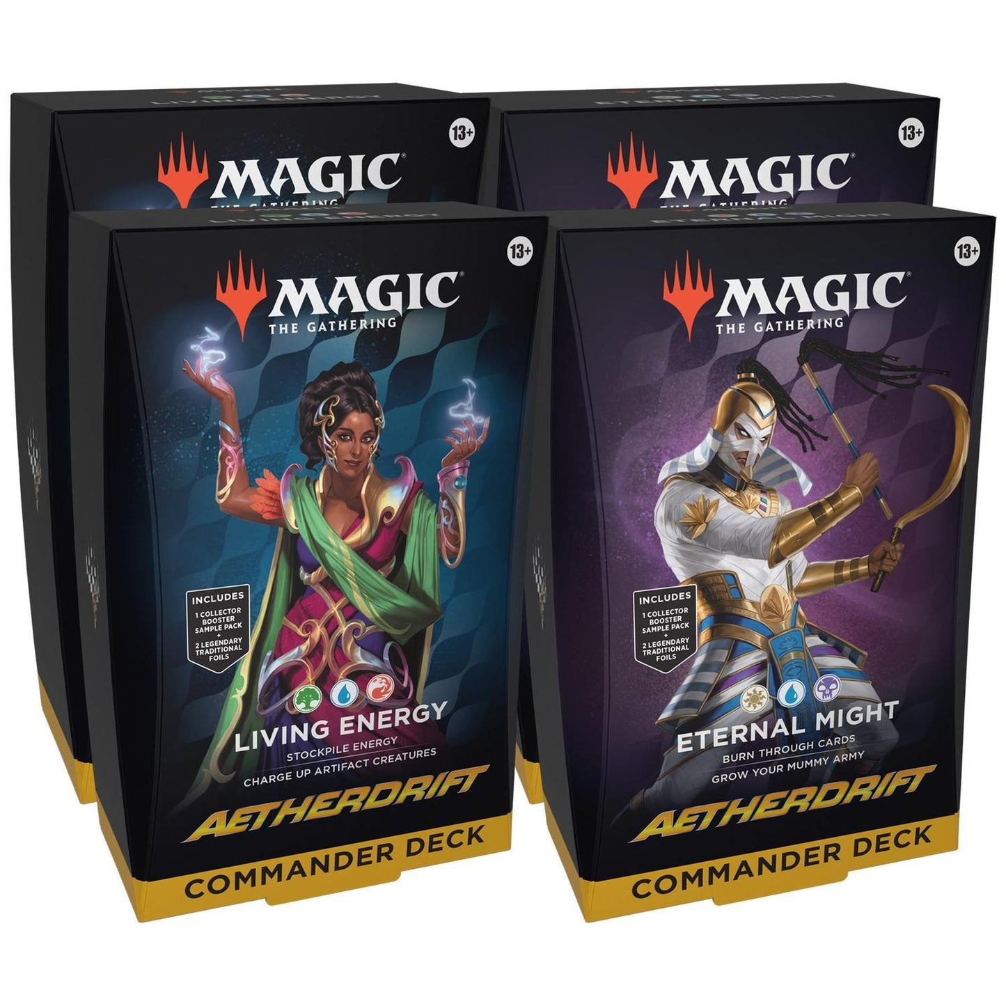 Magic the Gathering: Aetherdrift: Commander 2 Pairs of 2 Decks Case