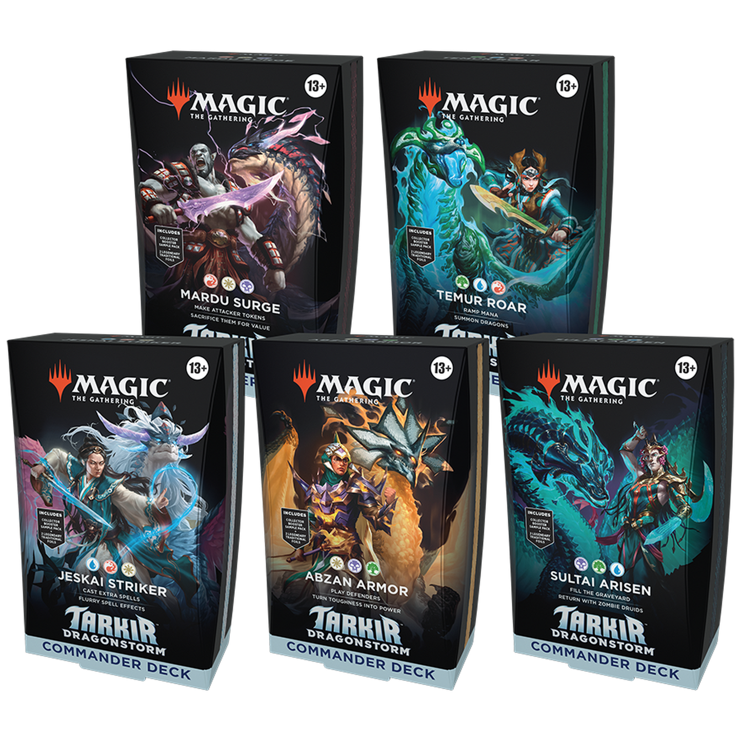 Magic: The Gathering - Tarkir: Dragonstorm Commander Deck Case (Set of 5 decks)