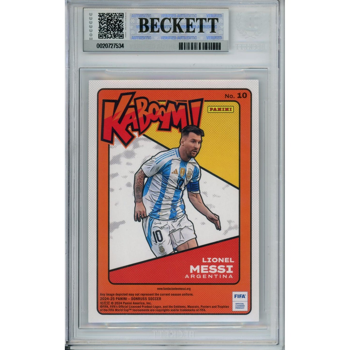 Sports Graded: Lionel Messi Kaboom #10 Donruss (2024-25) Beckett 9