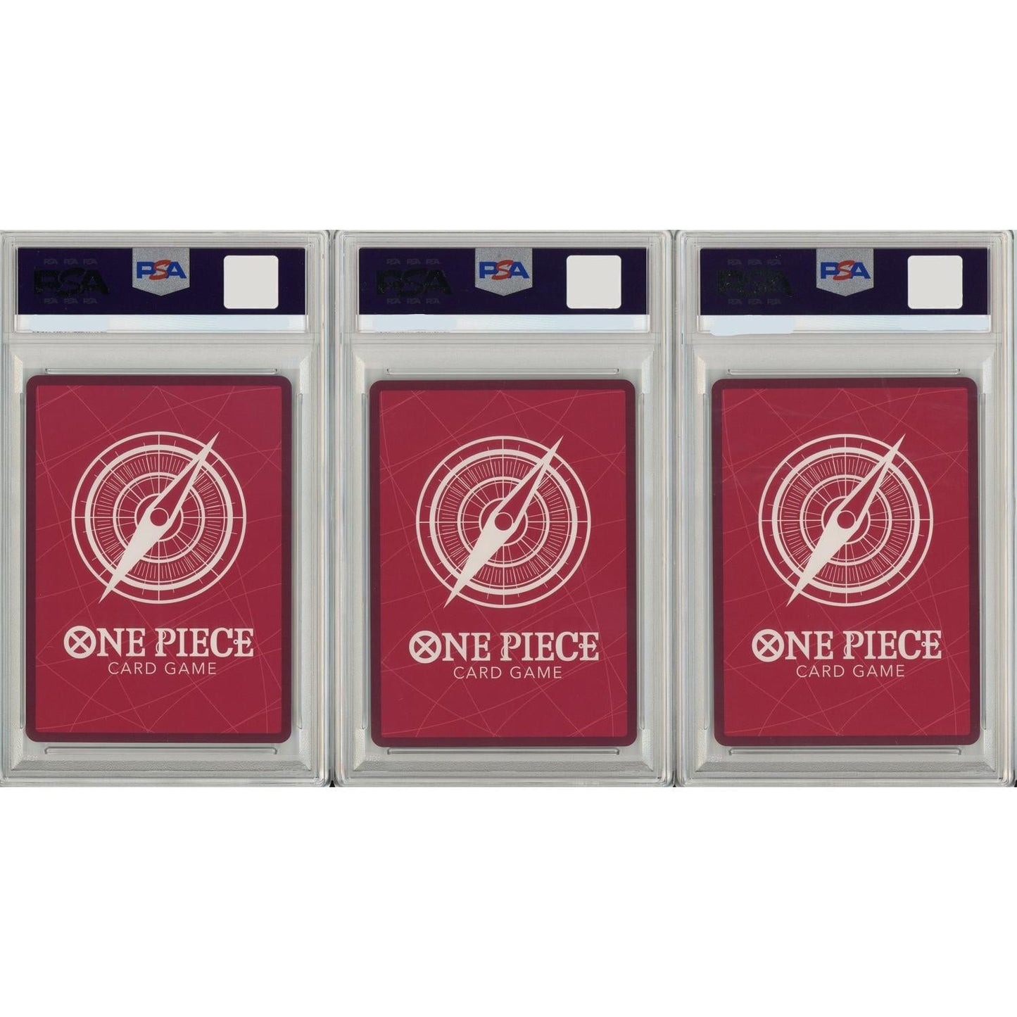 One Piece Graded: Sabo #1, Portgas D. Ace #2 Monkey D. Luffy #3 2nd Anniversary Winners SET OF 3 PSA 10