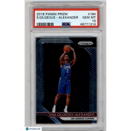 2018 Panini Prizm S. Gilgeous-Alexander #184 PSA 10