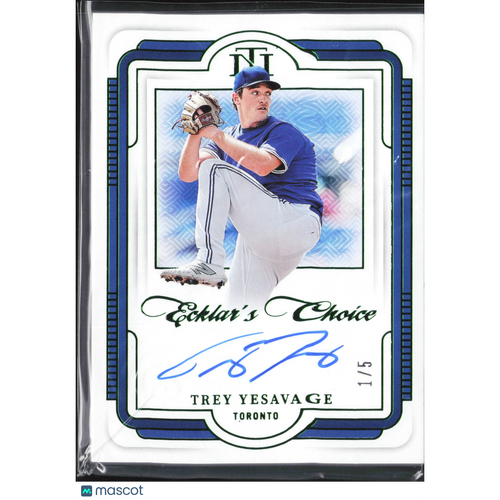 2025 Panini National Treasures Baseball - Ecklar's Choice Trey Yesavage #EC-TYS
