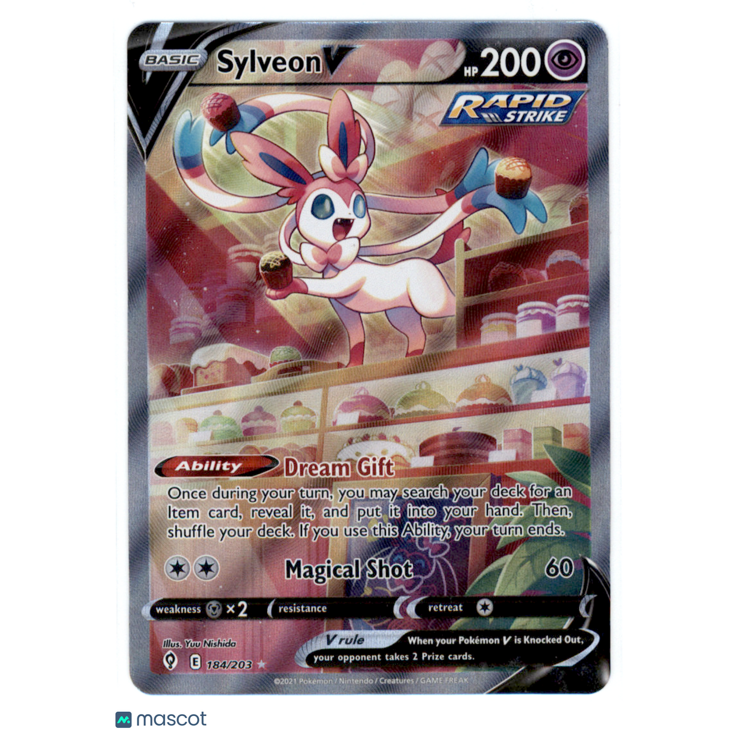 2021 Evolving Skies Sylveon V #184/203 FA