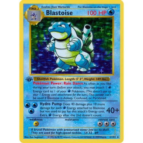 Blastoise [Base Set Shadowless]  - Unlimited Holofoil