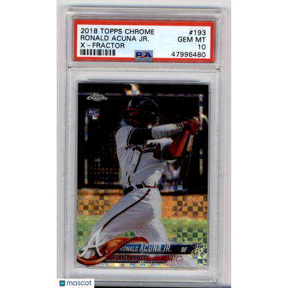 2018 Topps Chrome Ronald Acuna JR. #193 X Fractor PSA 10