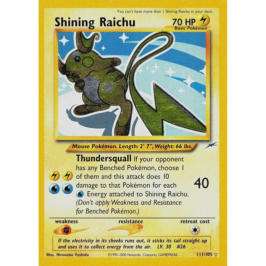 Shining Raichu [Neo Destiny]  - Unlimited Holofoil