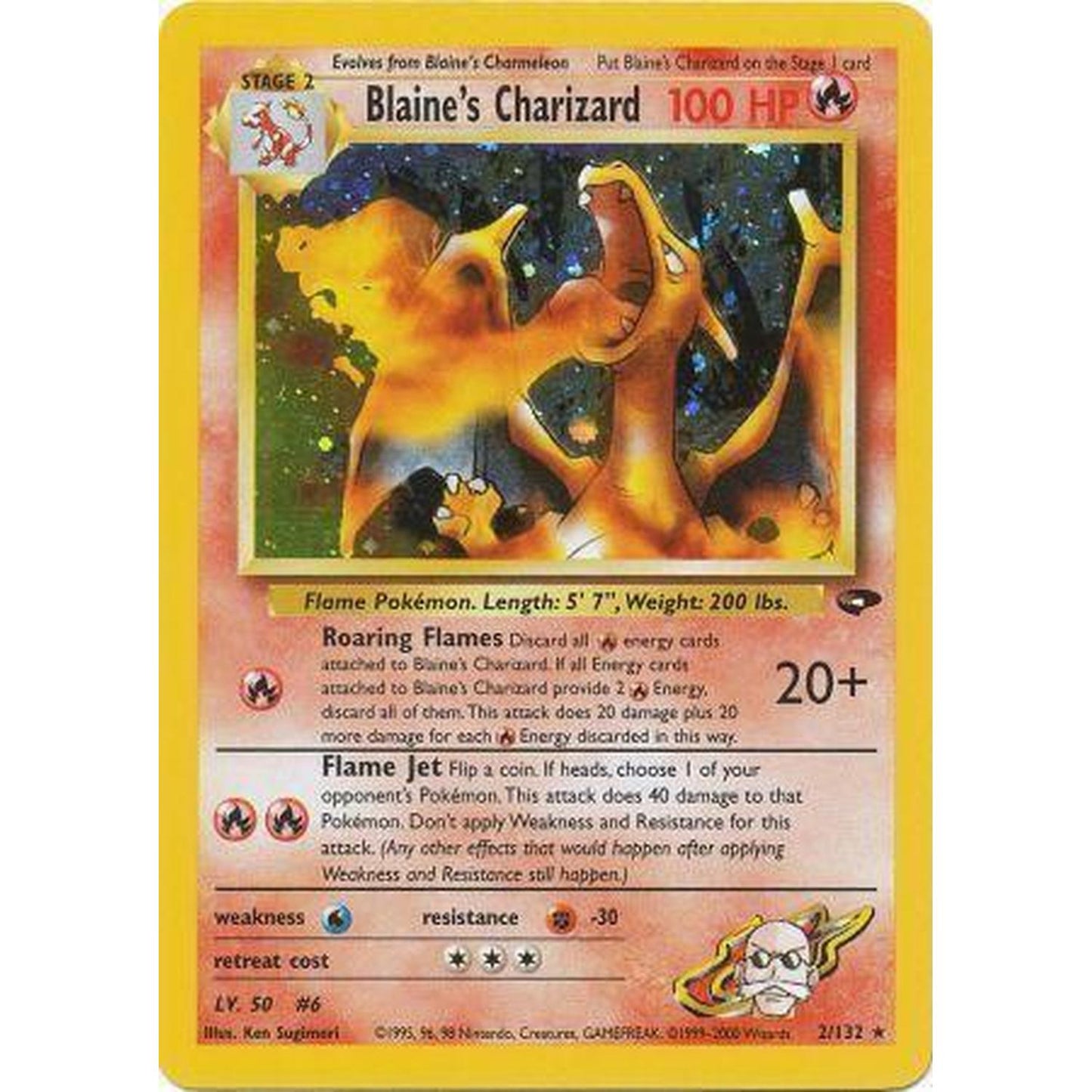 Blaine's Charizard/132 [Gym Challenge]  - Unlimited Holofoil