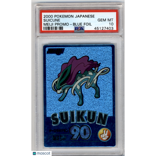 2000 Pokemon Japanese Meiji Promo Suikun PSA 10