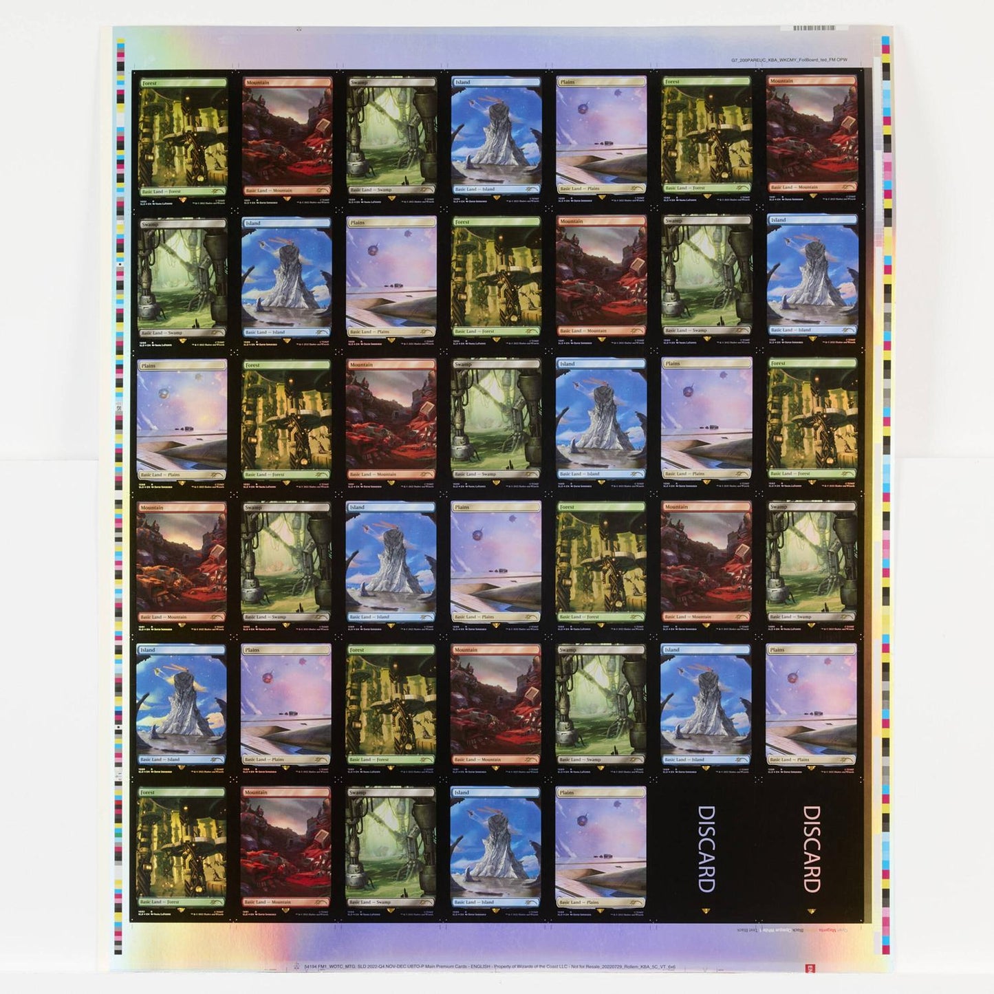 Magic the Gathering - Uncut Sheet: Secret Lair Drop: Transformers - Lands (foil)