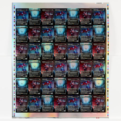 Magic the Gathering - Uncut Sheet: Secret Lair Drop: Transformers - Optimus Prime vs Megatron Borderless Mythic Rare (non-foil)