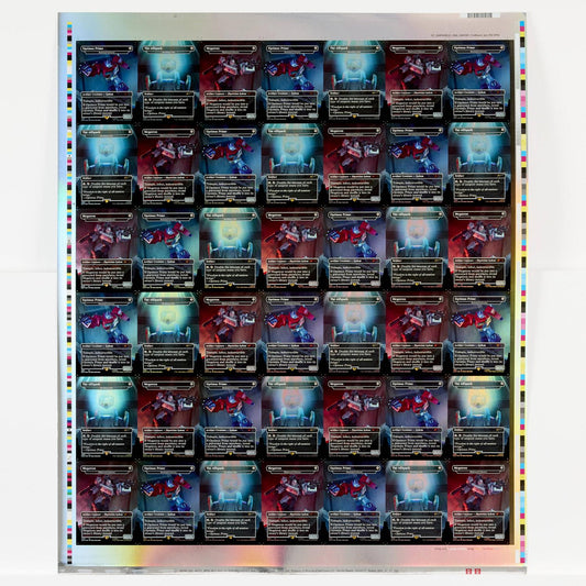 Magic the Gathering - Uncut Sheet: Secret Lair Drop: Transformers - Optimus Prime vs Megatron Borderless Mythic Rare (non-foil)