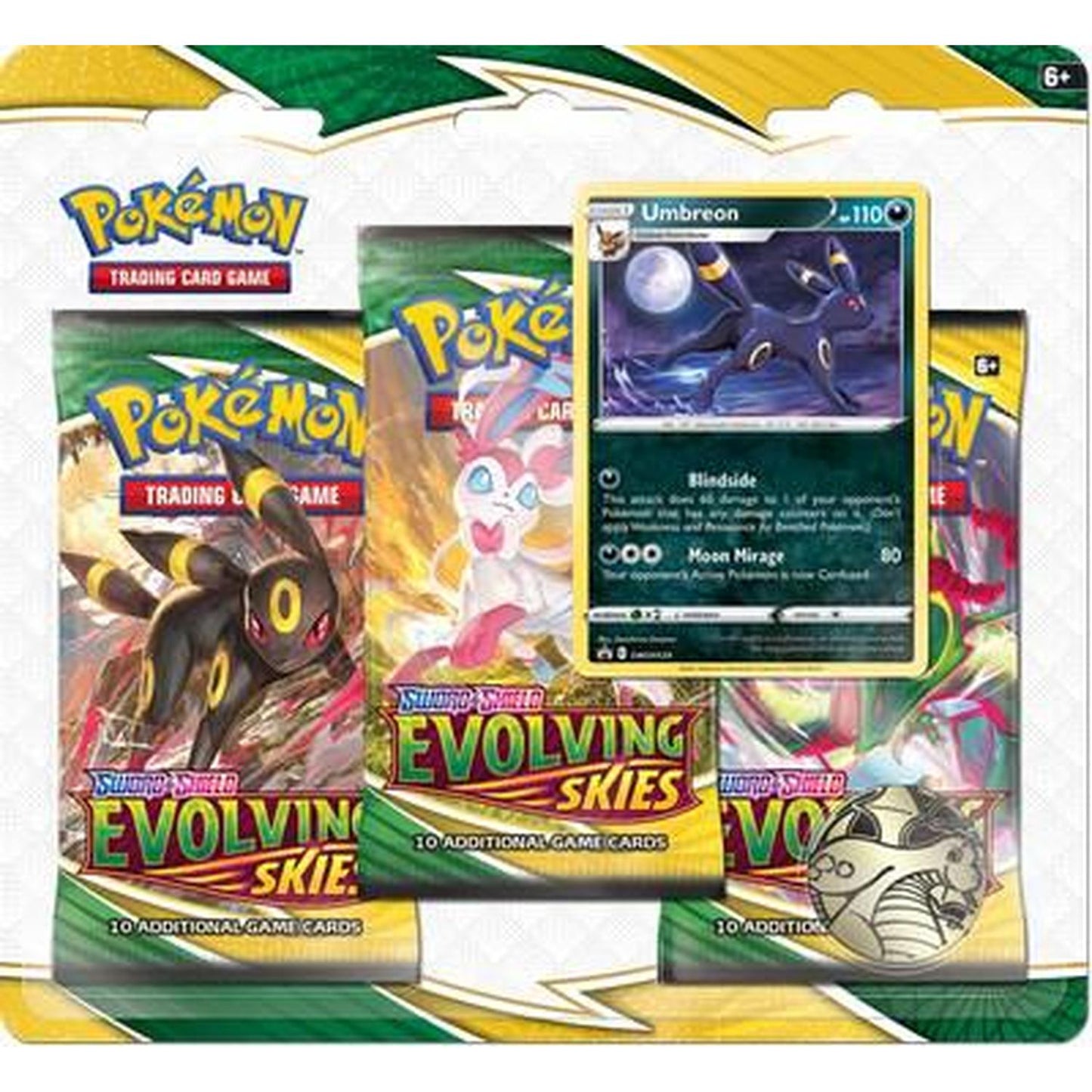Pokemon: Evolving Skies 3 Pack Blister Umbreon Promo