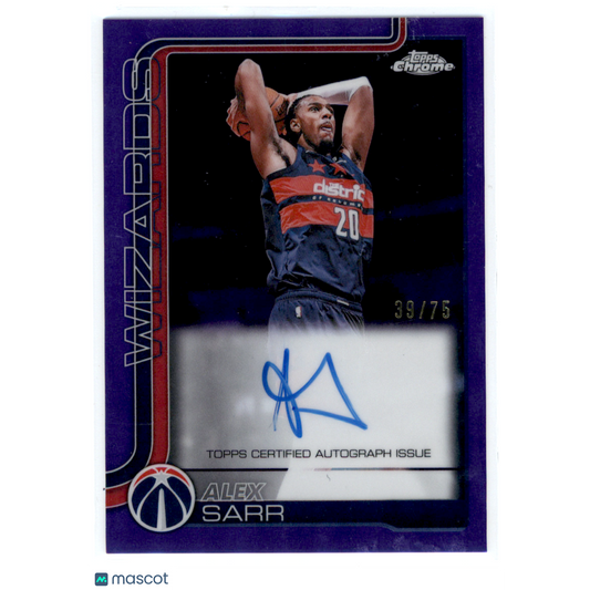 2026 Topps Chrome Updates Basketball Alex Sarr #TCA-AS Purple