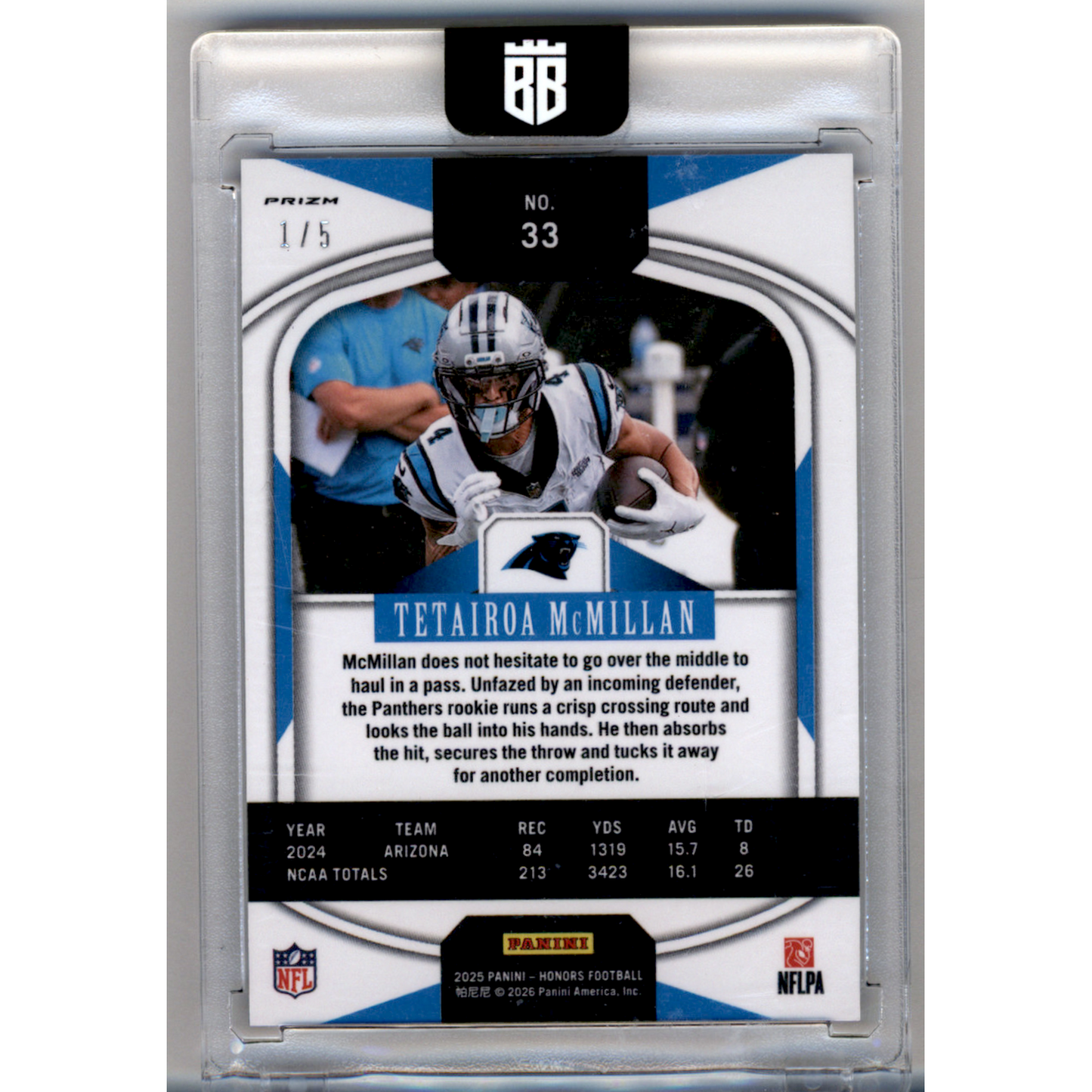 2026 Panini Honors Prizm Tetairoa McMillan #33