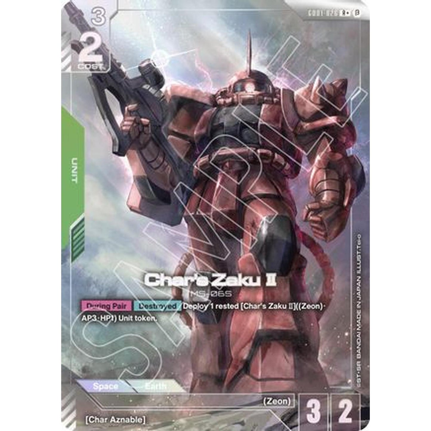Char's Zaku II (R+) (GD01-026) [Edition Beta] Holofoil
