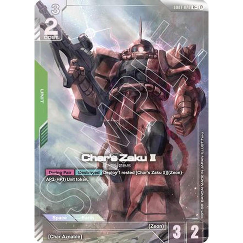 Char's Zaku II (R+) (GD01-026) [Edition Beta] Holofoil