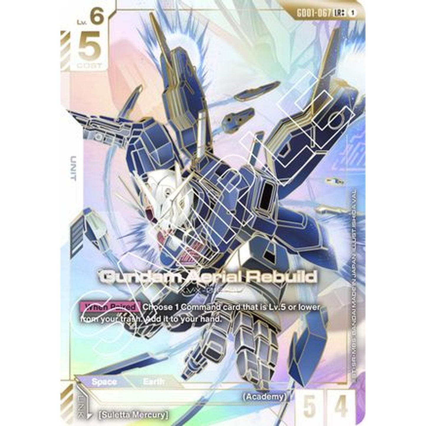 Gundam Aerial Rebuild (LR++) (GD01-067) [Newtype Rising] Holofoil