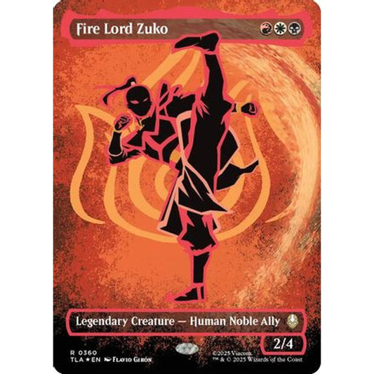 Fire Lord Zuko (Borderless) (Neon Ink Foil) [Avatar: The Last Airbender] Foil