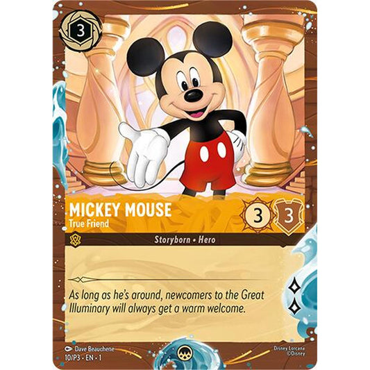 Mickey Mouse - True Friend (Disney Cruise Promo) (10/P3) [Disney Lorcana Promo Cards] Holofoil