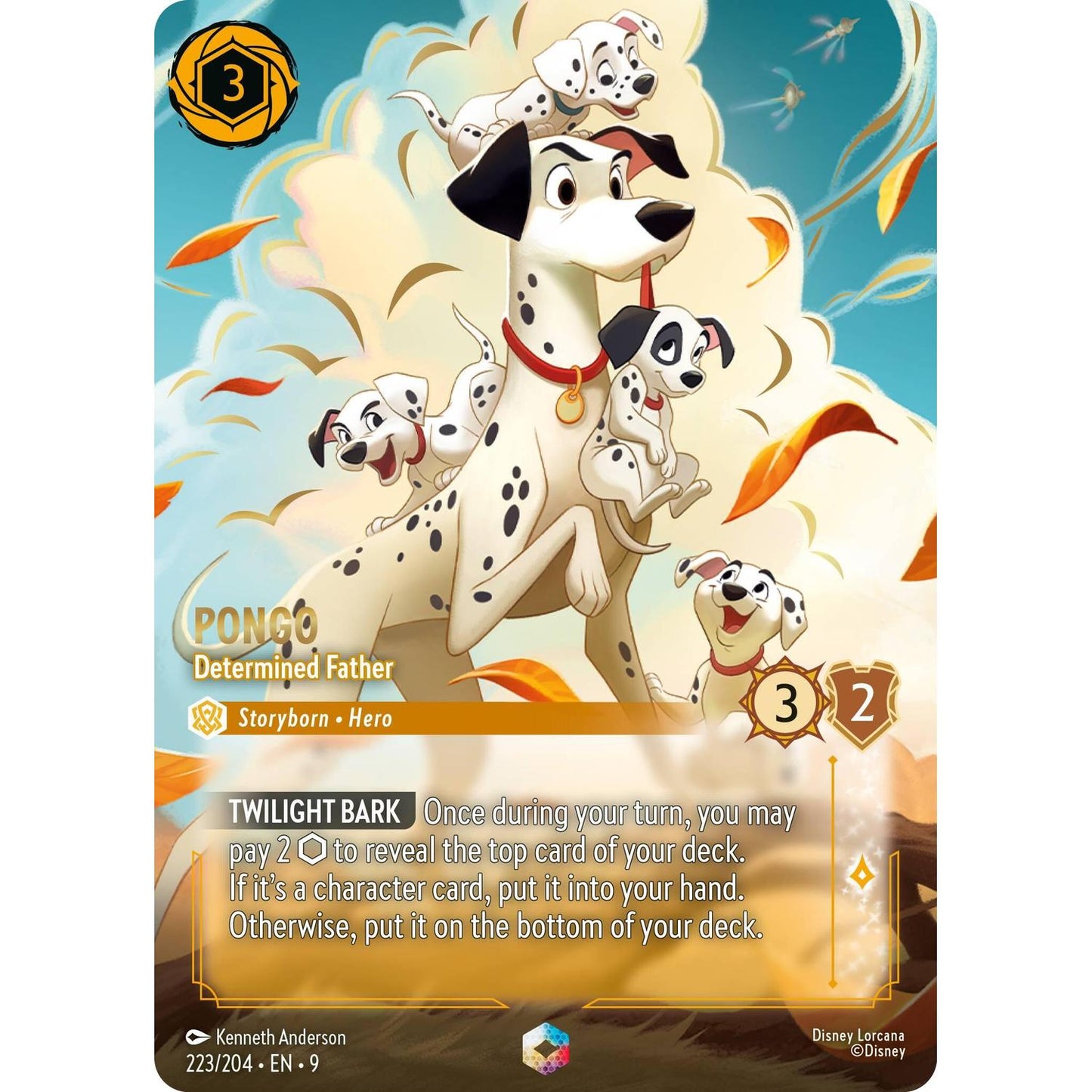 Pongo - Determined Father (Enchanted) (223/204) [Fabled] Holofoil