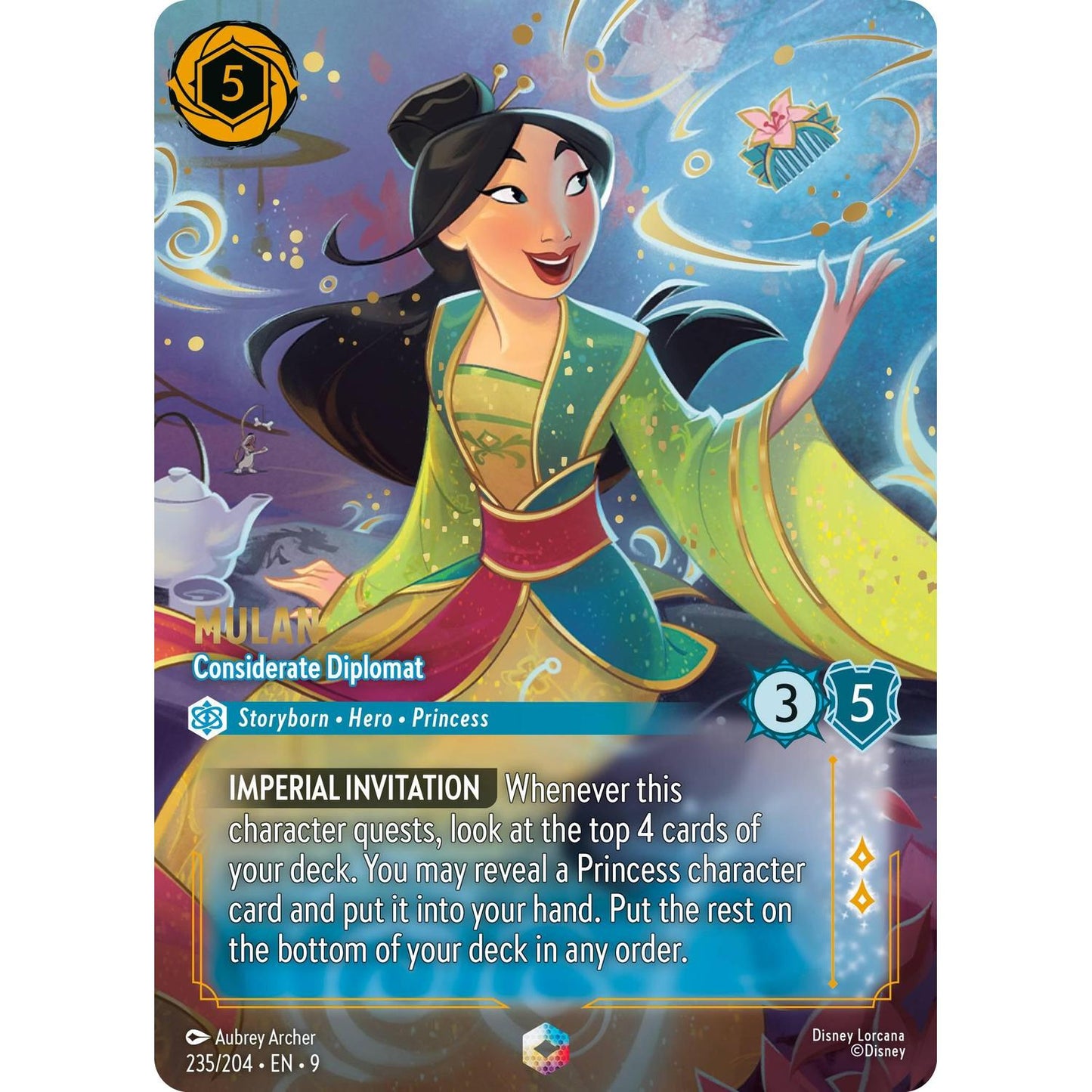 Mulan - Considerate Diplomat (Enchanted) (235/204) [Fabled] Holofoil