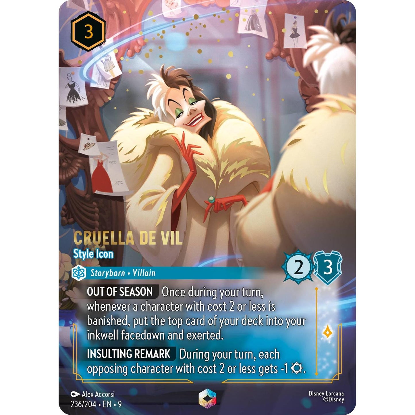Cruella De Vil - Style Icon (Enchanted) (236/204) [Fabled] Holofoil