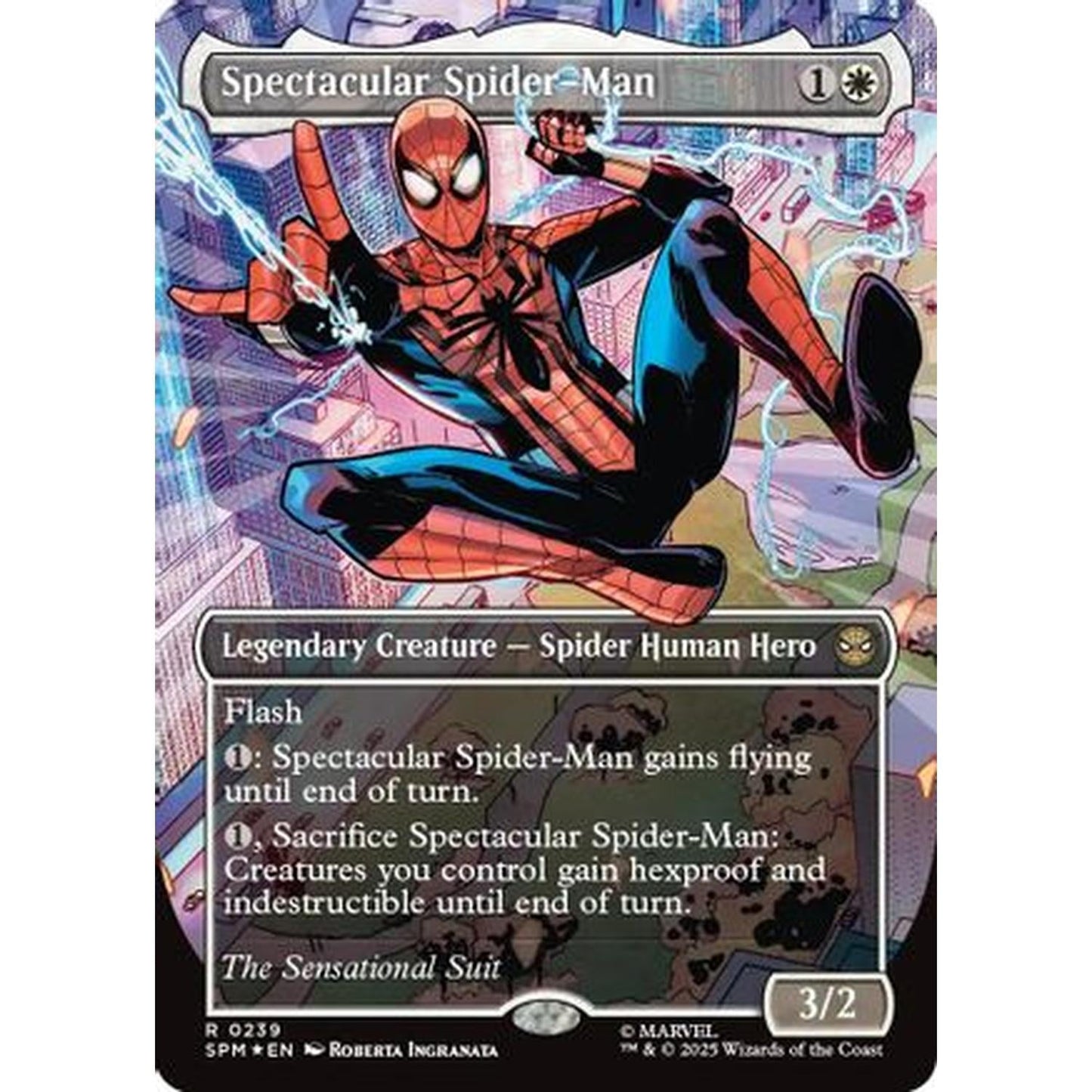Spectacular Spider-Man (0239) (Borderless) (Textured Foil) [Marvel's Spider-Man] Foil