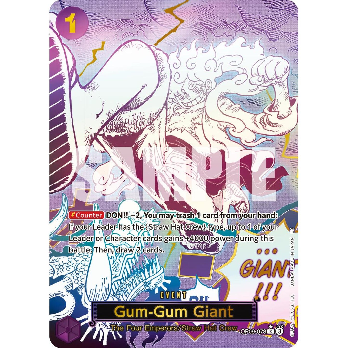 Gum-Gum Giant (Alternate Art) (OP09-078) [Premium Booster -The Best- Vol. 2]  Foil