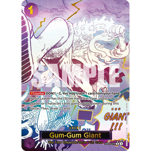 Gum-Gum Giant (Alternate Art) (OP09-078) [Premium Booster -The Best- Vol. 2]  Foil