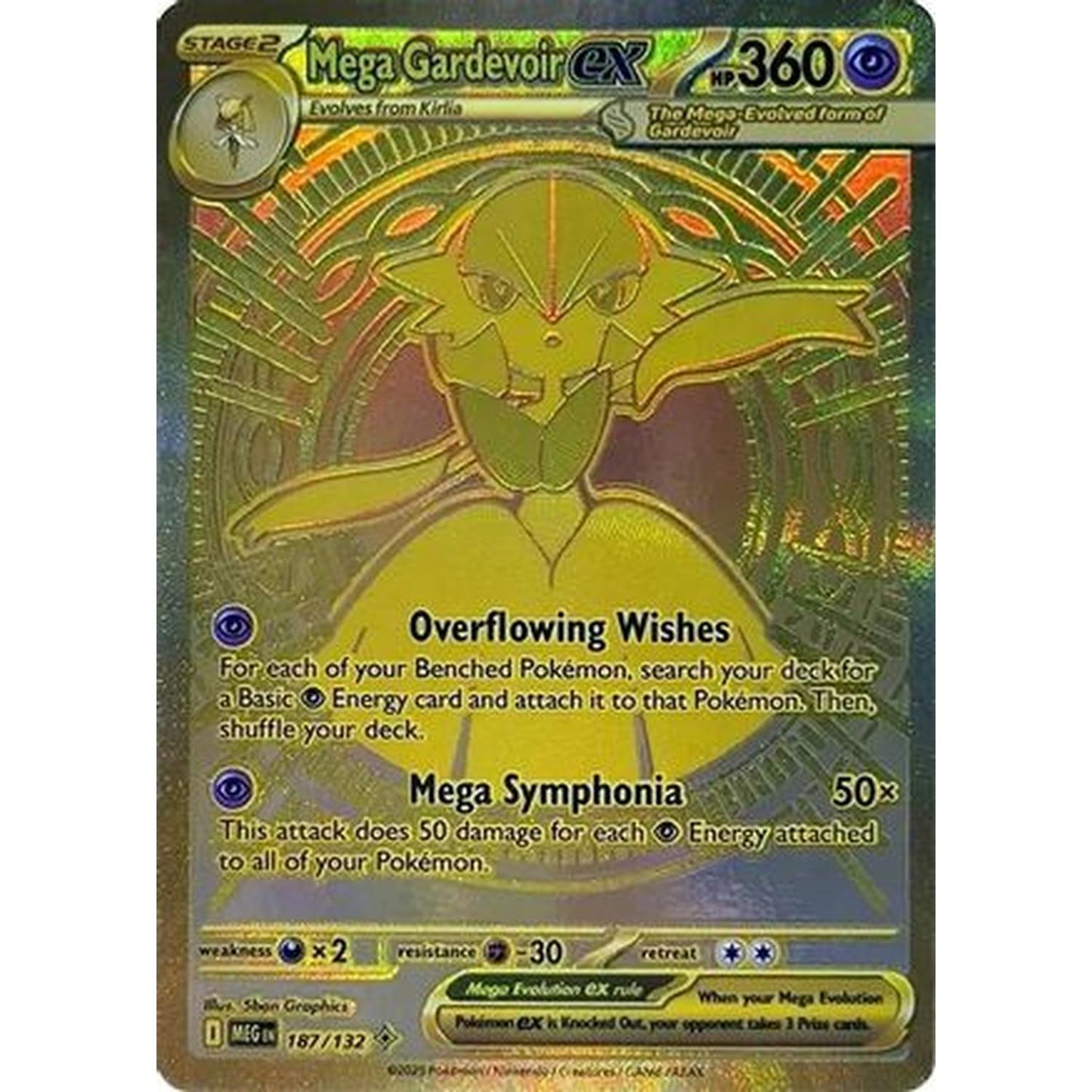 Mega Gardevoir ex 187/132 [ME01 Mega Evolution]  - Holofoil