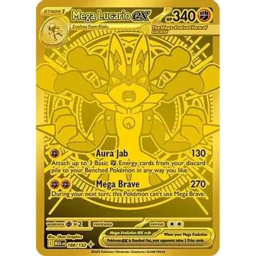 Mega Lucario ex 188/132 [ME01 Mega Evolution]  - Holofoil