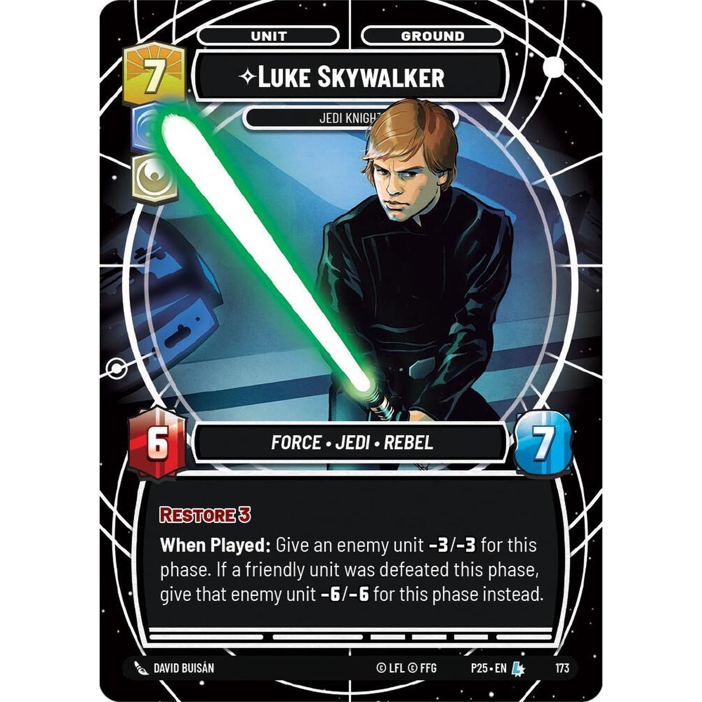 Luke Skywalker - Jedi Knight (173) (173) [Sector and Regional Promos: Season 1]