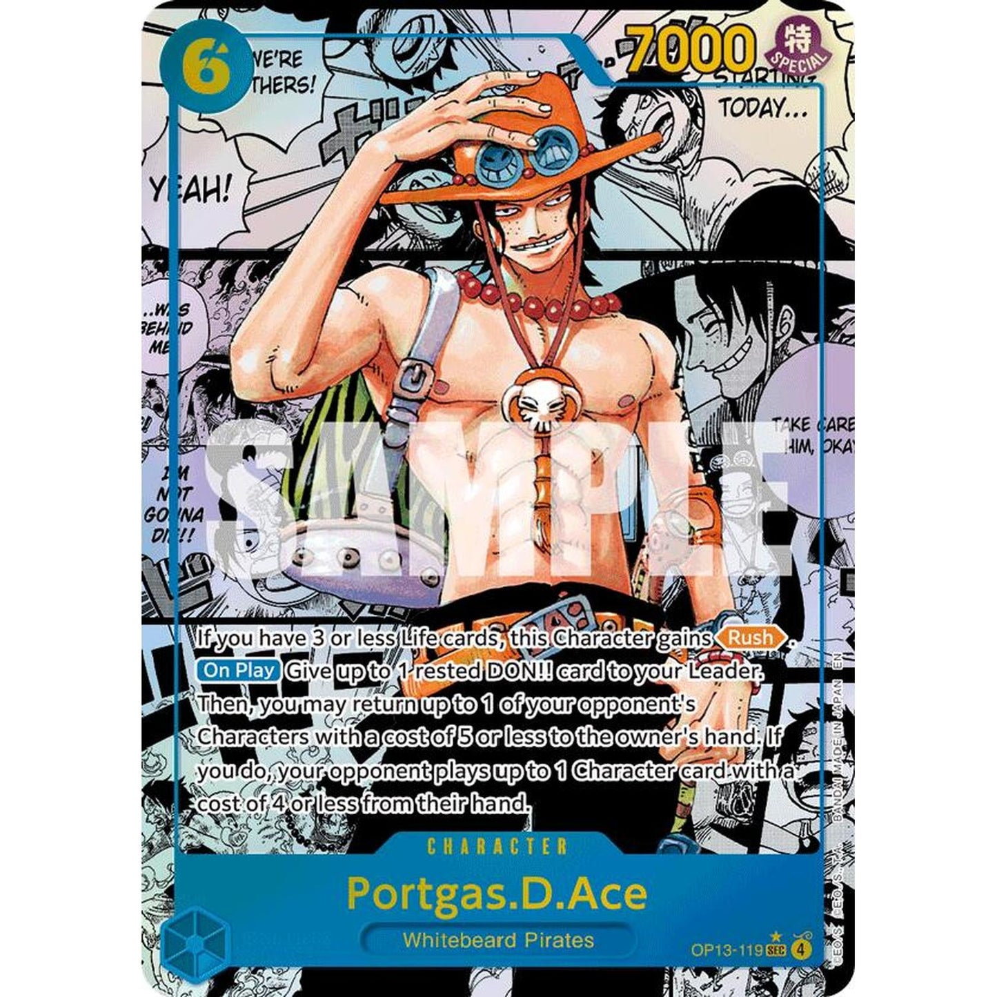 Portgas.D.Ace (119) (Manga) (OP13-119) [Carrying On His Will]  Foil