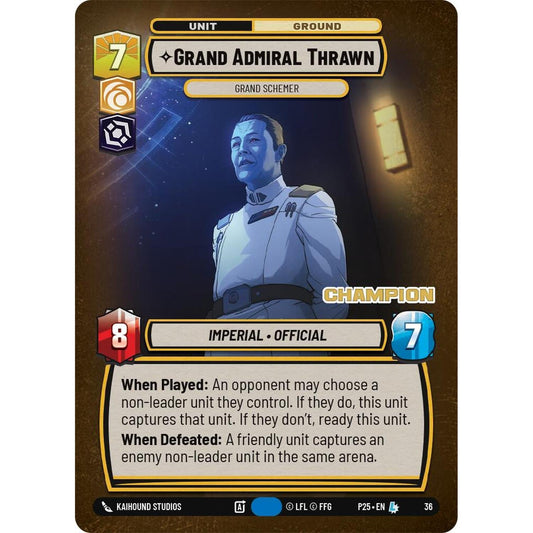 Grand Admiral Thrawn - Grand Schemer (Champion) (36) (36) [Secrets of Power: Weekly Play]