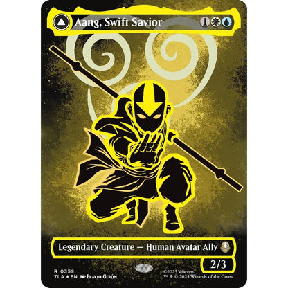 Aang, Swift Savior (Borderless) (Neon Ink Foil) [Avatar: The Last Airbender] Foil