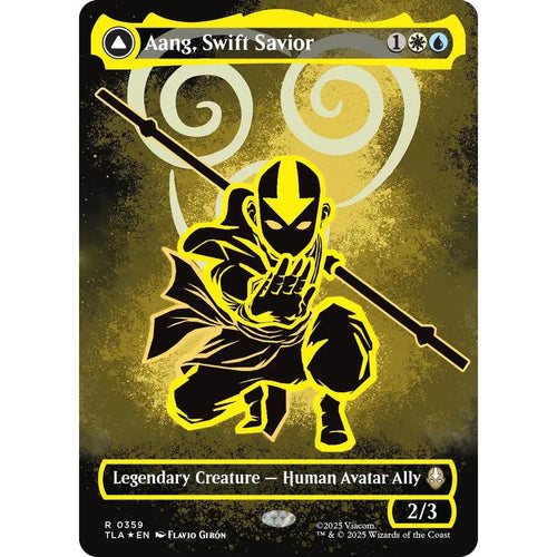 Aang, Swift Savior (Borderless) (Neon Ink Foil) [Avatar: The Last Airbender] Foil