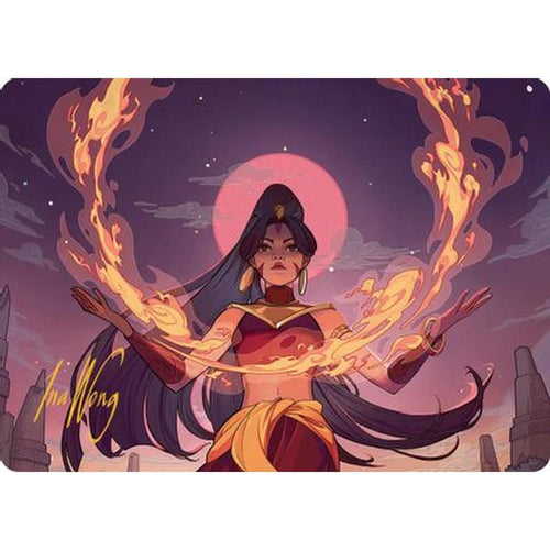 Firebending Student Art Card (Gold-Stamped Signature) [Art Series: Avatar: The Last Airbender]