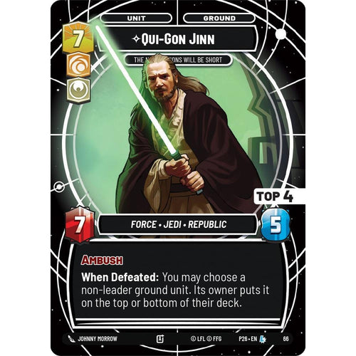 Qui-Gon Jinn - The Negotiations Will Be Short (Top 4) (66) (66) [Sector and Regional Promos: Season 1]