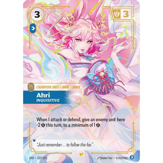 Ahri - Inquisitive (Overnumbered) (227/221) [Spiritforged] Foil