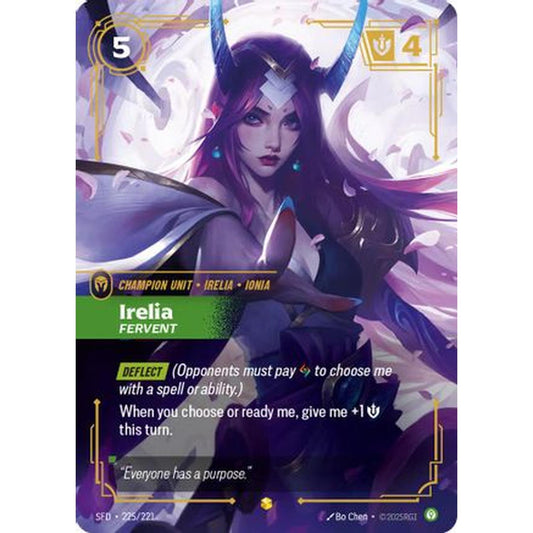 Irelia - Fervent (Overnumbered) (225/221) [Spiritforged] Foil