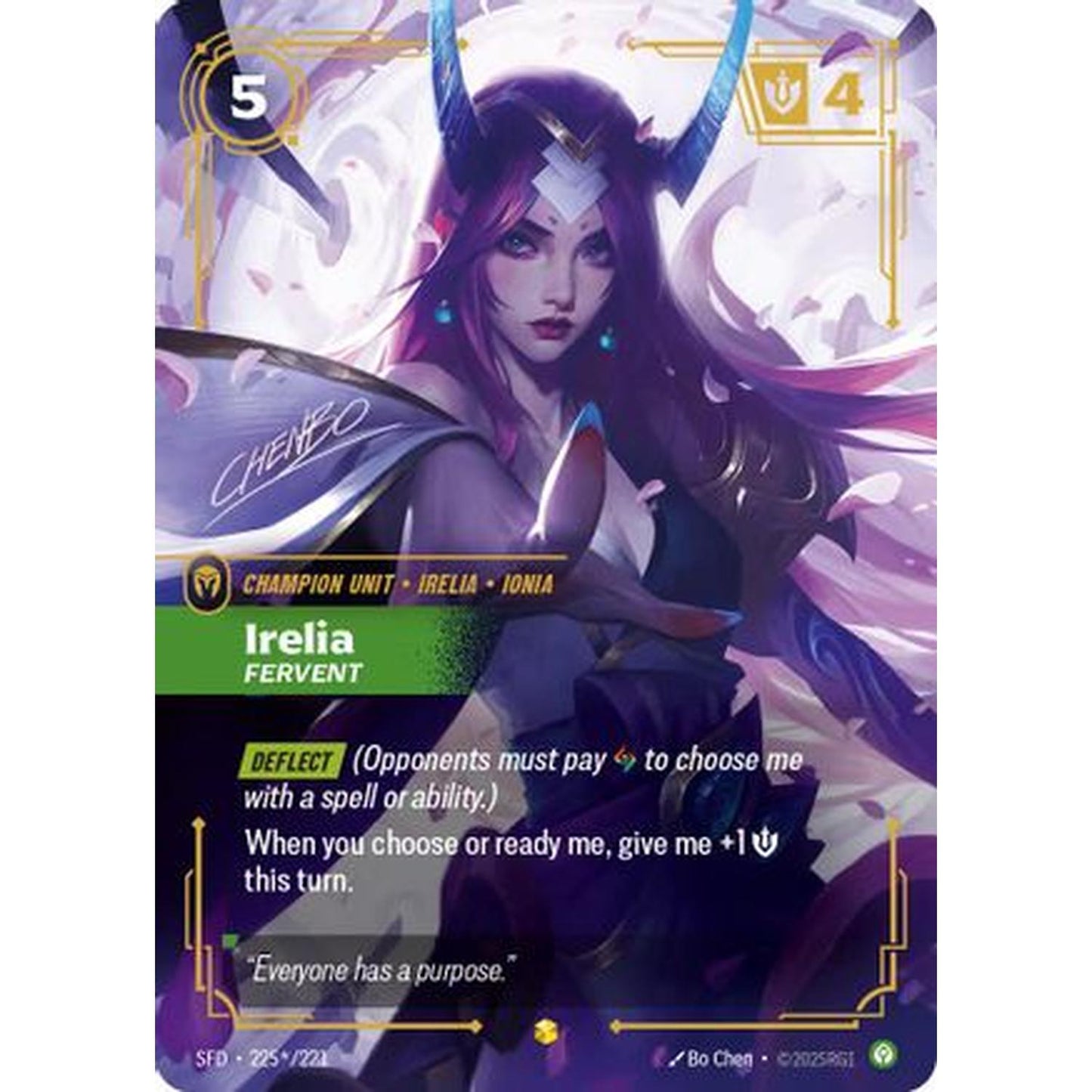 Irelia - Fervent (Signature) (225*/221) [Spiritforged] Foil