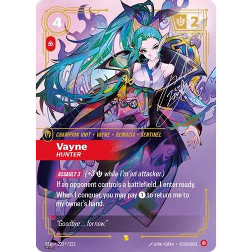 Vayne - Hunter (Signature) (223*/221) [Spiritforged] Foil