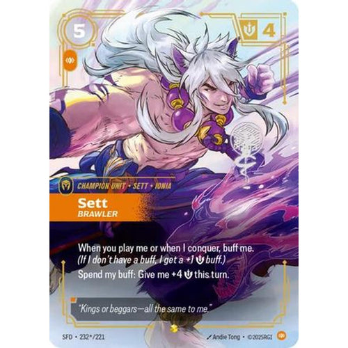 Sett - Brawler (Signature) (232*/221) [Spiritforged] Foil