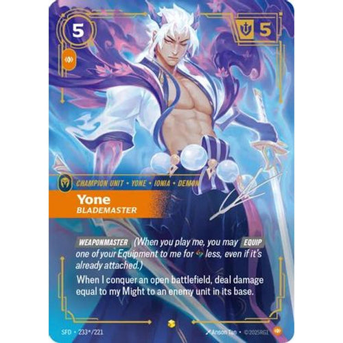 Yone - Blademaster (Signature) (233*/221) [Spiritforged] Foil