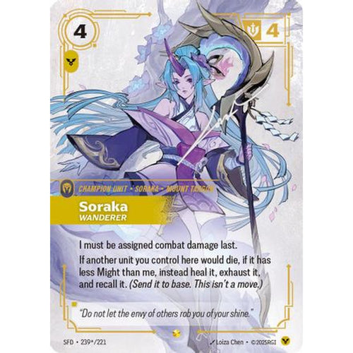 Soraka - Wanderer (Signature) (239*/221) [Spiritforged] Foil