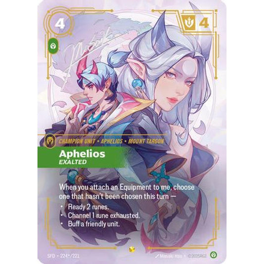 Aphelios - Exalted (Signature) (224*/221) [Spiritforged] Foil