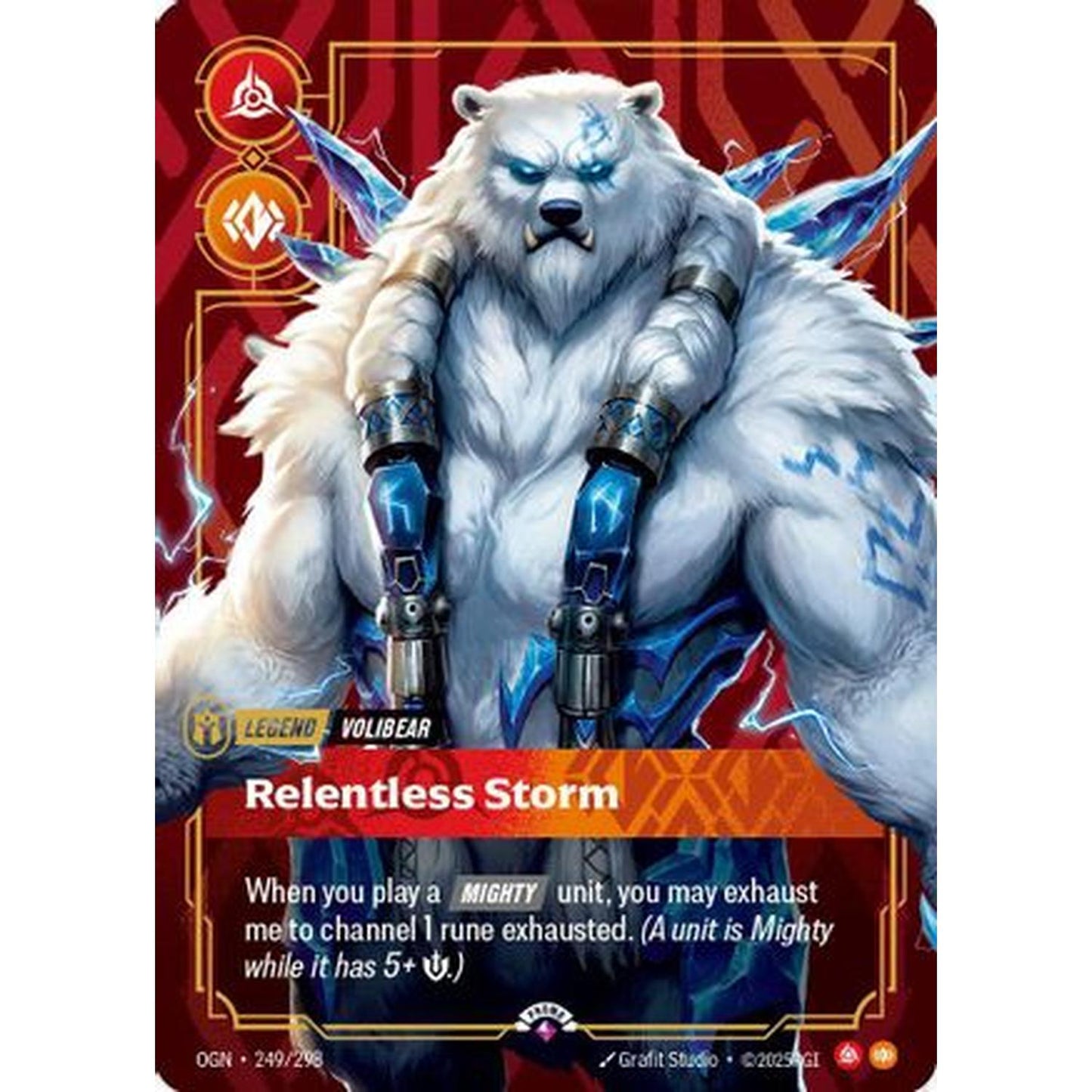 Volibear - Relentless Storm (Metal) (249/298) [Riftbound Organized Play Promotional Cards] Foil