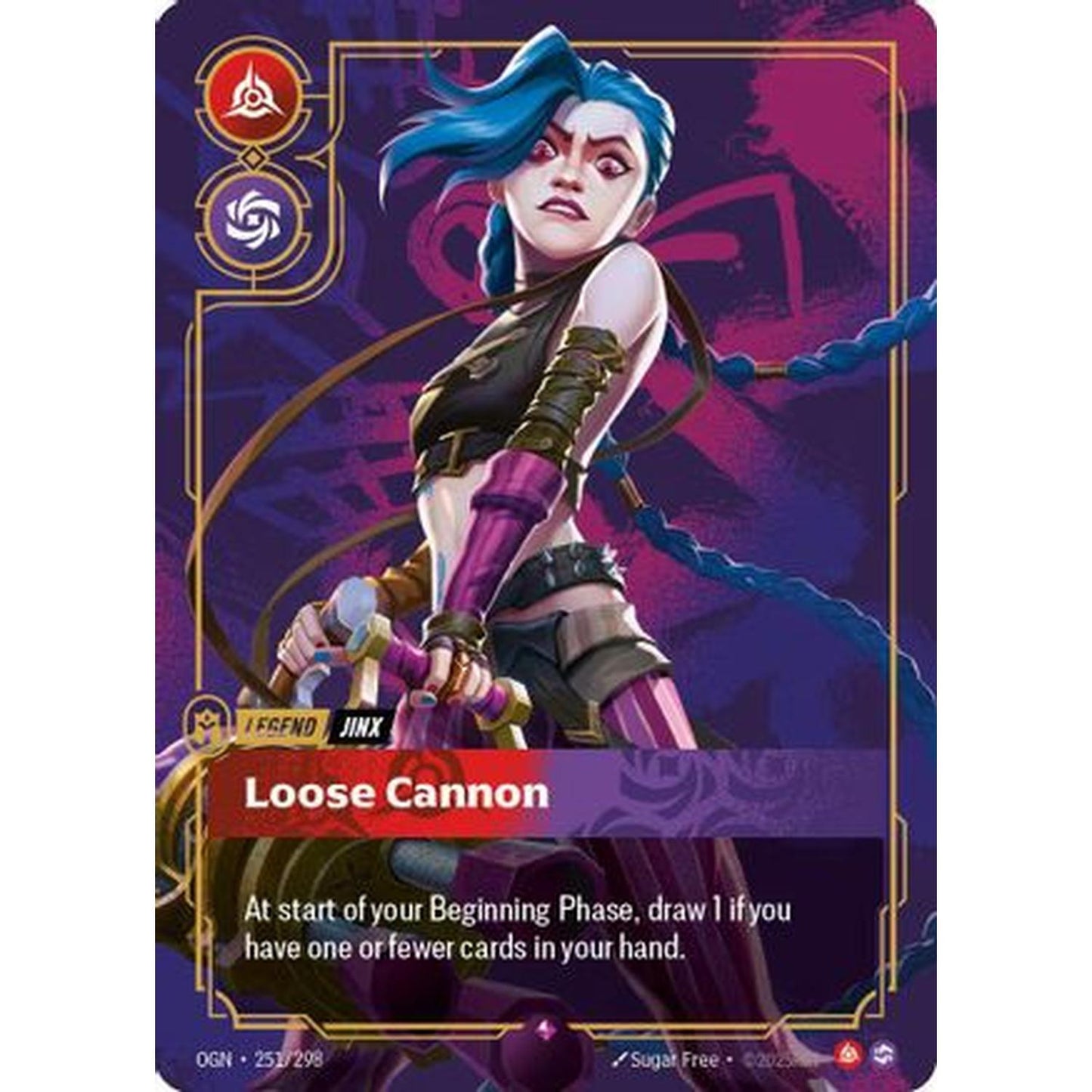 Jinx - Loose Cannon (Metal) (251/298) [Riftbound Organized Play Promotional Cards] Foil