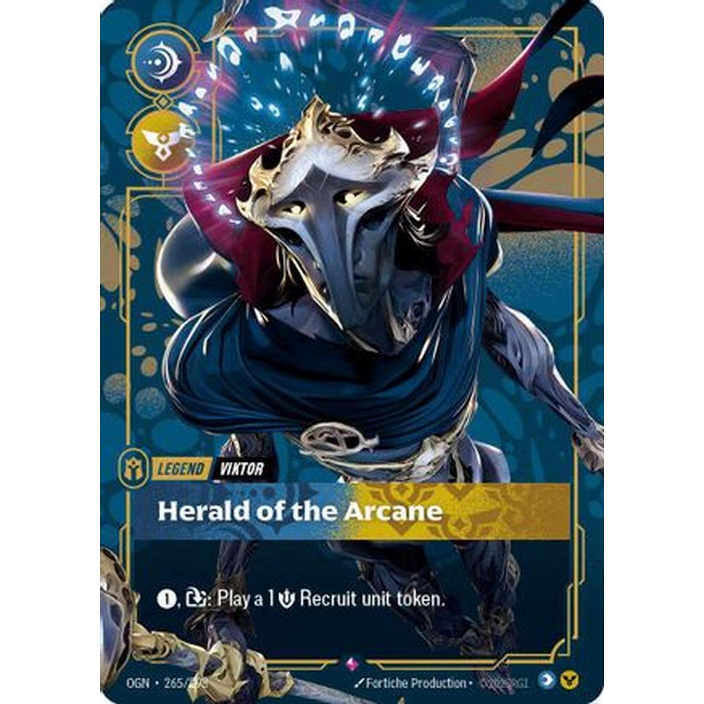 Viktor - Herald of the Arcane (Metal) (265/298) [Riftbound Organized Play Promotional Cards] Foil