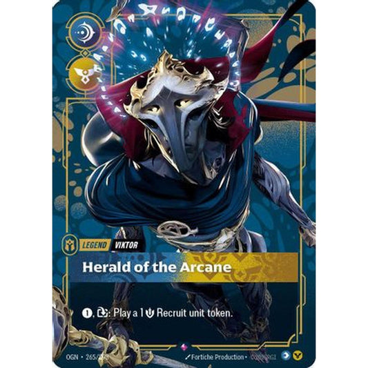 Viktor - Herald of the Arcane (Metal) (265/298) [Riftbound Organized Play Promotional Cards] Foil